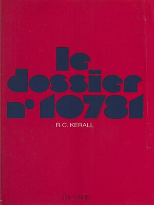cover image of Le dossier 10781